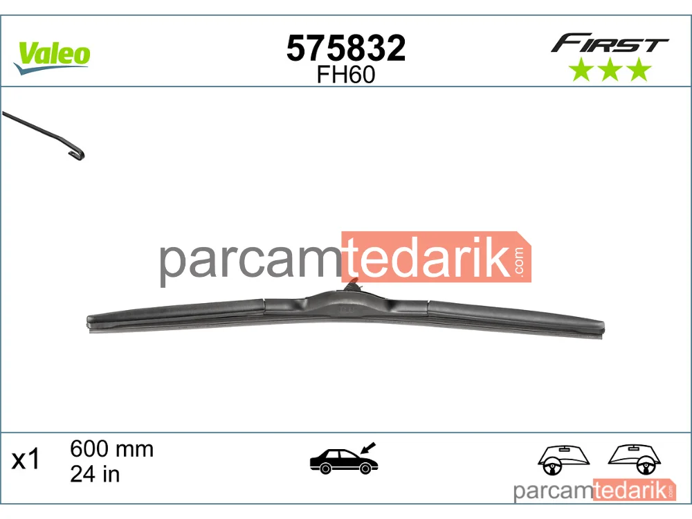 575832 | Silecek Süpürgesi (600 mm) — Opel Insignia A, Mazda 6, Hyundai ix35